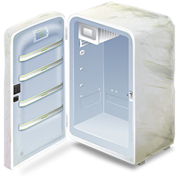 Zdjęcie przedstawia lodówkę